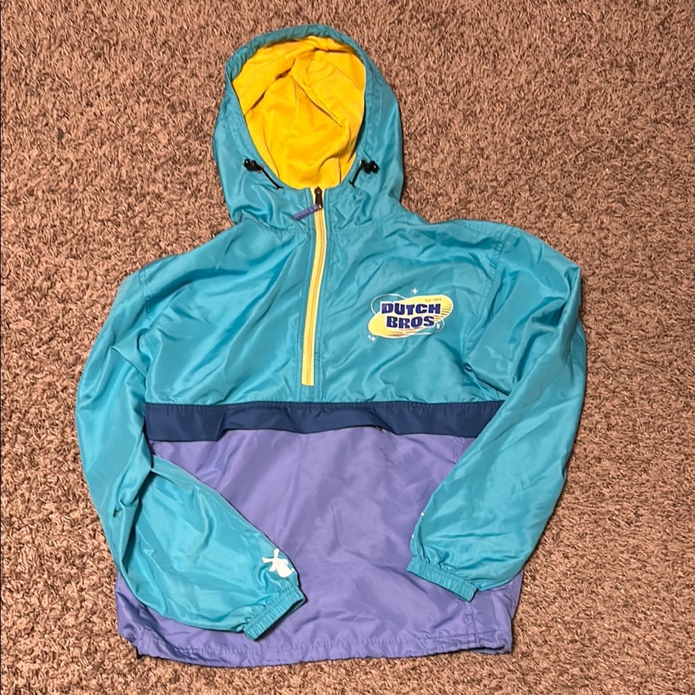 Dutch Bros Colorful Windbreaker Jacket